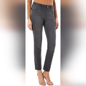 Liverpool Gia Glider Slim Jeans Meteorite/Gray Skinny Pull On Super Soft 8/27